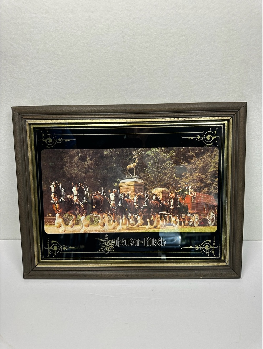Vintage Anheuser-Busch Clydesdales Mirror George Nathan Associates C-12